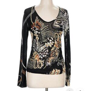 Alberto Makali Mesh Shirt Beaded Large